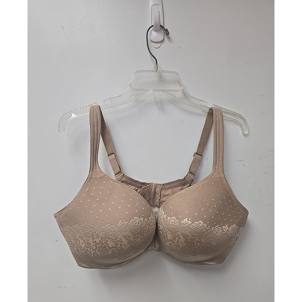 Soma Stunning Support Tan Floral Full Coverage Underwire Balconette Bra Size 40G
